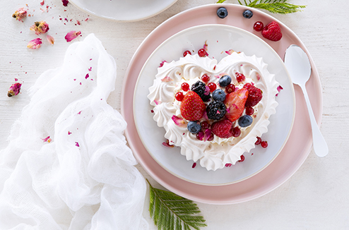 La pavlova de la Saint-Valentin