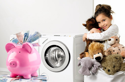 Pour que laver le linge coûte moins cher...