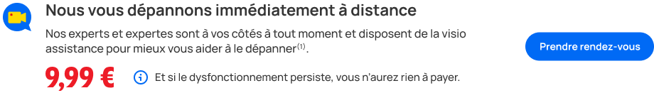 Tarif du dpannage 999, et si le dysfonctionnement persiste, vous naurez rien  payer.